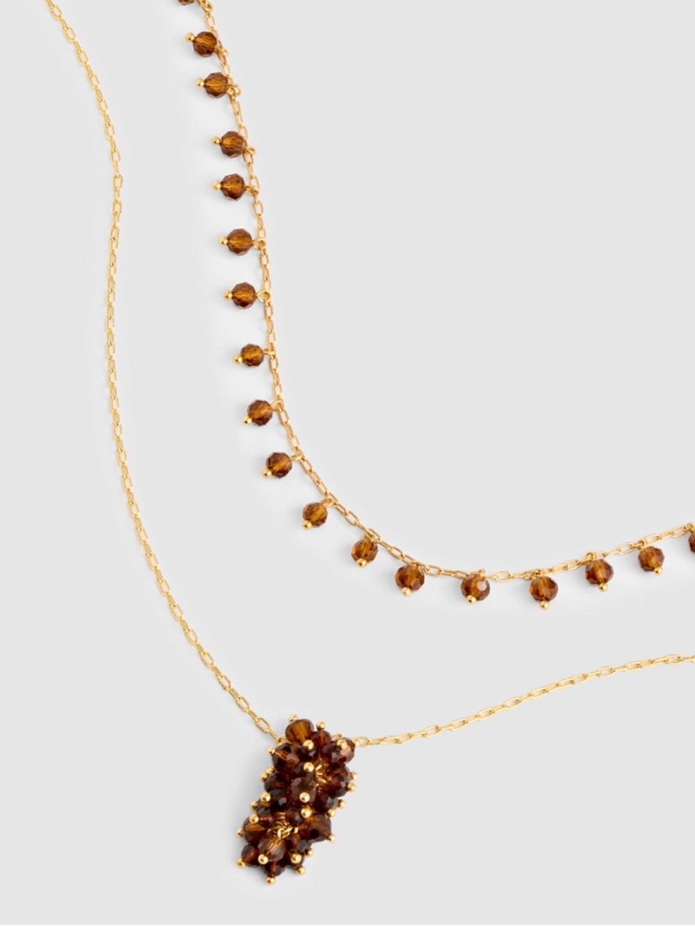NWT MADEWELL Beaded Cluster Necklace Set